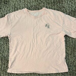 American Eagle Pinkish peach cropped T-Shirt Size Small